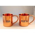 Old Dutch International Old Dutch International 489 Mr. & Mrs. Solid Copper Moscow Mule Mugs; Set of 2 489